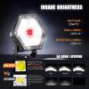 Nilight 4 Inch Hexagon LED Pod Lights with DRL 30 W 2600LM 10°Super Spot Auxiliary Offroad Driving Work Light w/ 16AWG Wiring Harness Kit for Truck UTV ATV SUV 4×4(4 Inch Pod Lights with White DRL)