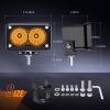 Nilight Motorcycle LED Pods 2 PCS 3 Inch Flood Offroad Fog Light 1160LM Driving Auxiliary Lights w/18AWG DT Wiring Harness Kit for ATV Truck Boat Tractor Forklift(Amber Led Pods +Wiring harness)