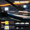 Nilight Motorcycle LED Pods 2 PCS 3 Inch Flood Offroad Fog Light 1160LM Driving Auxiliary Lights w/18AWG DT Wiring Harness Kit for ATV Truck Boat Tractor Forklift(White Led Pods +Wiring harness)
