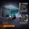 Nilight Motorcycle LED Pods 2 PCS 3 Inch Flood Offroad Fog Light 1160LM Driving Auxiliary Lights w/18AWG DT Wiring Harness Kit for ATV Truck Boat Tractor Forklift(Amber Led Pods)