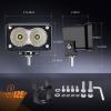 Nilight Motorcycle LED Pods 2 PCS 3 Inch Flood Offroad Fog Light 1160LM Driving Auxiliary Lights w/18AWG DT Wiring Harness Kit for ATV Truck Boat Tractor Forklift(White Led Pods)