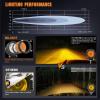 Nilight Motorcycle Led Pods Amber Fog Lights 2PCS 3Inch Yellow Round led Offroad Built-in EMC Driving Lights w/ 18AWG DT Wiring Harness Kit for Motorbike SUV ATV Truck Boat Tractor(2Pcs Amber Lights+Wiring harness)