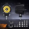 Nilight Motorcycle Led Pods Amber Fog Lights 2PCS 3Inch Yellow Round led Offroad Built-in EMC Driving Lights w/ 18AWG DT Wiring Harness Kit for Motorbike SUV ATV Truck Boat Tractor(2Pcs White Lights)
