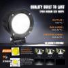Nilight Motorcycle Led Pods Amber Fog Lights 2PCS 3Inch Yellow Round led Offroad Built-in EMC Driving Lights w/ 18AWG DT Wiring Harness Kit for Motorbike SUV ATV Truck Boat Tractor(2Pcs White Lights)