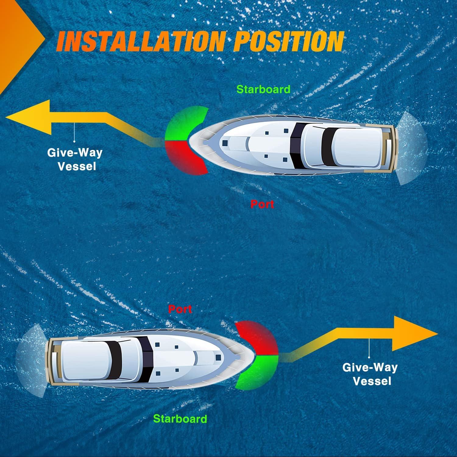 imageNilight Marine Boat Stern Light 12Inch White Fold Down Anchor Lights 12V 24V Waterproof 360 Lighting Navigation Lamp for Fishing Sailboat Yacht Pontoon Speedboat Dinghy24LED Navigation Light1Pc