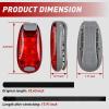 Nilight Marine Boat Stern Light 12Inch White Fold Down Anchor Lights 12V 24V Waterproof 360° Lighting Navigation Lamp for Fishing Sailboat Yacht Pontoon Speedboat Dinghy(3LED Safety Light-Red)