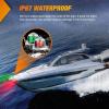 Nilight Marine Boat Stern Light 12Inch White Fold Down Anchor Lights 12V 24V Waterproof 360° Lighting Navigation Lamp for Fishing Sailboat Yacht Pontoon Speedboat Dinghy(8LED Navigation Light-2Pcs)