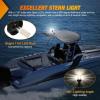 Nilight Marine Boat Stern Light 12Inch White Fold Down Anchor Lights 12V 24V Waterproof 360° Lighting Navigation Lamp for Fishing Sailboat Yacht Pontoon Speedboat Dinghy(9Inch Boat Stern Light)