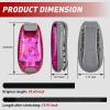 Nilight Marine Boat Stern Light 12Inch White Fold Down Anchor Lights 12V 24V Waterproof 360° Lighting Navigation Lamp for Fishing Sailboat Yacht Pontoon Speedboat Dinghy(3LED Safety Light-Pink)