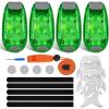 Nilight Marine Boat Stern Light 12Inch White Fold Down Anchor Lights 12V 24V Waterproof 360° Lighting Navigation Lamp for Fishing Sailboat Yacht Pontoon Speedboat Dinghy(3LED Safety Light-Green)
