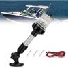 Nilight Marine Boat Stern Light 12Inch White Fold Down Anchor Lights 12V 24V Waterproof 360° Lighting Navigation Lamp for Fishing Sailboat Yacht Pontoon Speedboat Dinghy(9Inch Boat Stern Light)