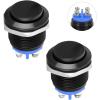 Nilight 12PCS 12V Blue Round Toggle LED Switch 20A 12V DC On/Off SPST for Car Truck Rocker On-Off Control(16mm Momentary Switch)