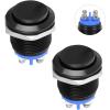 Nilight 12PCS 12V Blue Round Toggle LED Switch 20A 12V DC On/Off SPST for Car Truck Rocker On-Off Control(19mm Momentary Switch)