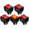 Nilight 12PCS 12V Blue Round Toggle LED Switch 20A 12V DC On/Off SPST for Car Truck Rocker On-Off Control(5PCS Rocker Switches Red LED)