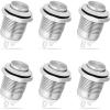 Nilight 12PCS 12V Blue Round Toggle LED Switch 20A 12V DC On/Off SPST for Car Truck Rocker On-Off Control(6PCS 12mm Momentary Switch Steel)