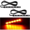 Nilight 32 LED 8’’ Flexible License Plate Light Strip Tail Brake Stop Turn Signal Universal Fit for Harley Motorcycle Bike ATV Car SUV(2PCS Amber)