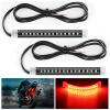 Nilight 32 LED 8’’ Flexible License Plate Light Strip Tail Brake Stop Turn Signal Universal Fit for Harley Motorcycle Bike ATV Car SUV(Amber)