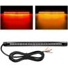 Nilight 32 LED 8’’ Flexible License Plate Light Strip Tail Brake Stop Turn Signal Universal Fit for Harley Motorcycle Bike ATV Car SUV(Amber Red)