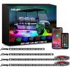 Nilight 6PCS Golf Cart Underbody Light Kit with Canopy Lights Dream Color Multi-Mode Neon Accent Lighting APP Remote Control Sound Active Music Sync IP67 Waterproof 12V-65V for EZGO Yamaha Club Car(4 PCS)