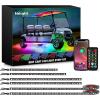 Nilight 6PCS Golf Cart Underbody Light Kit with Canopy Lights Dream Color Multi-Mode Neon Accent Lighting APP Remote Control Sound Active Music Sync IP67 Waterproof 12V-65V for EZGO Yamaha Club Car(6 PCS)