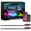 Nilight 6PCS Golf Cart Underbody Light Kit with Canopy Lights Dream Color Multi-Mode Neon Accent Lighting APP Remote Control Sound Active Music Sync IP67 Waterproof 12V-65V for EZGO Yamaha Club Car(2 PCS)