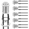 Nilight 8PCS 12V 20A Round Blue Toggle LED Rocker Switch On-Off Control SPST 3Pins for 12V Car Truck Boat Marine Off-Road Vehicle with 24PCS Wires(6PCS 12mm Momentary Switch Steel)