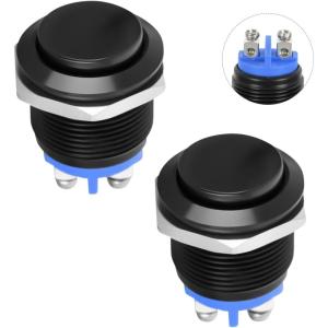 Nilight 12PCS 12V Blue Round Toggle LED Switch 20A 12V DC On/Off SPST for Car Truck Rocker On-Off Control(19mm Momentary Switch)