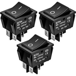 Nilight 12PCS 12V Blue Round Toggle LED Switch 20A 12V DC On/Off SPST for Car Truck Rocker On-Off Control(3PCS Rocker Switches)