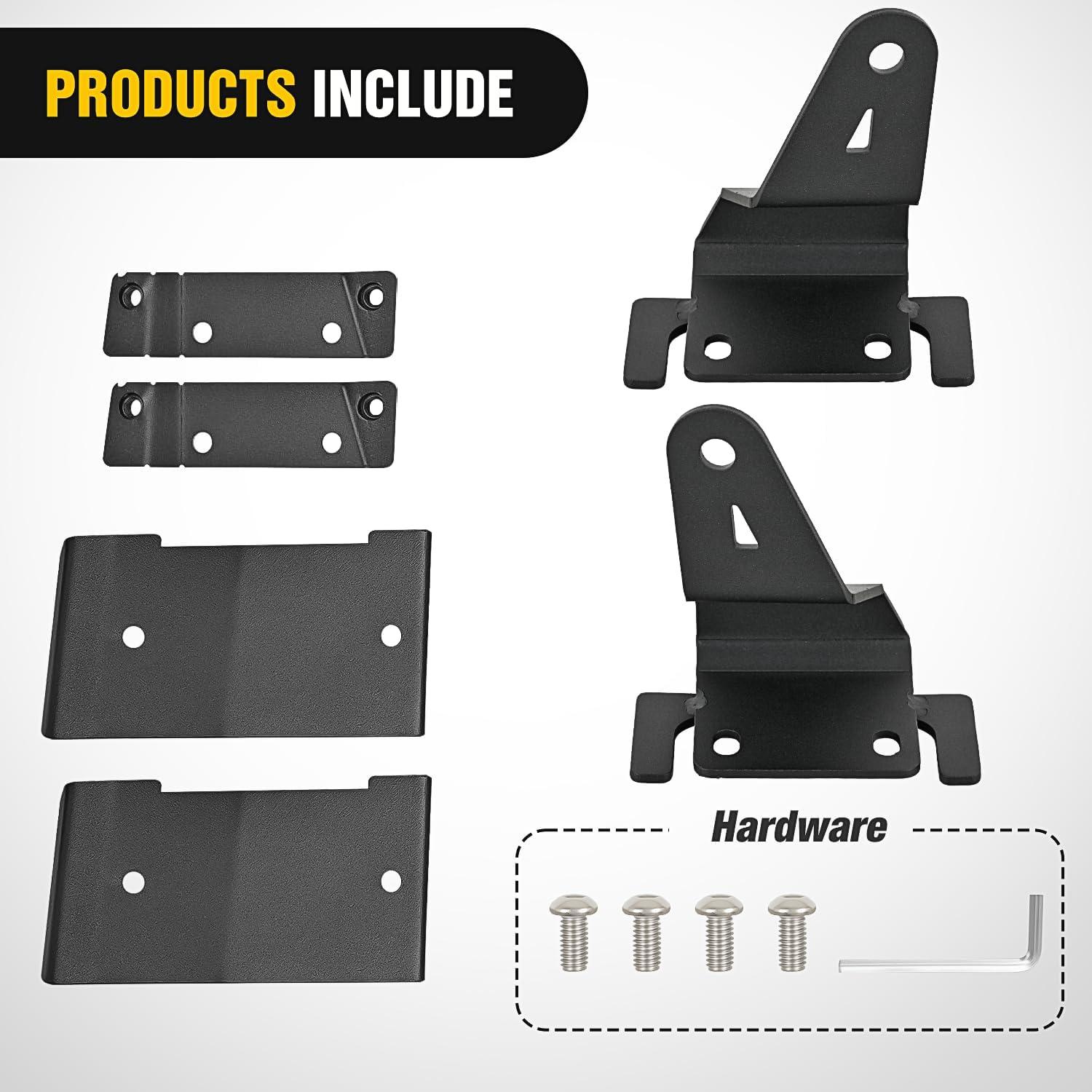imageNilight 42 inch Curved LED Light Bar Bracket Mounting Upper Windshield Roof Cab Brackets Compatible with Ford Bronco 2 Door and 4 Door 2021 2022 2023 2024