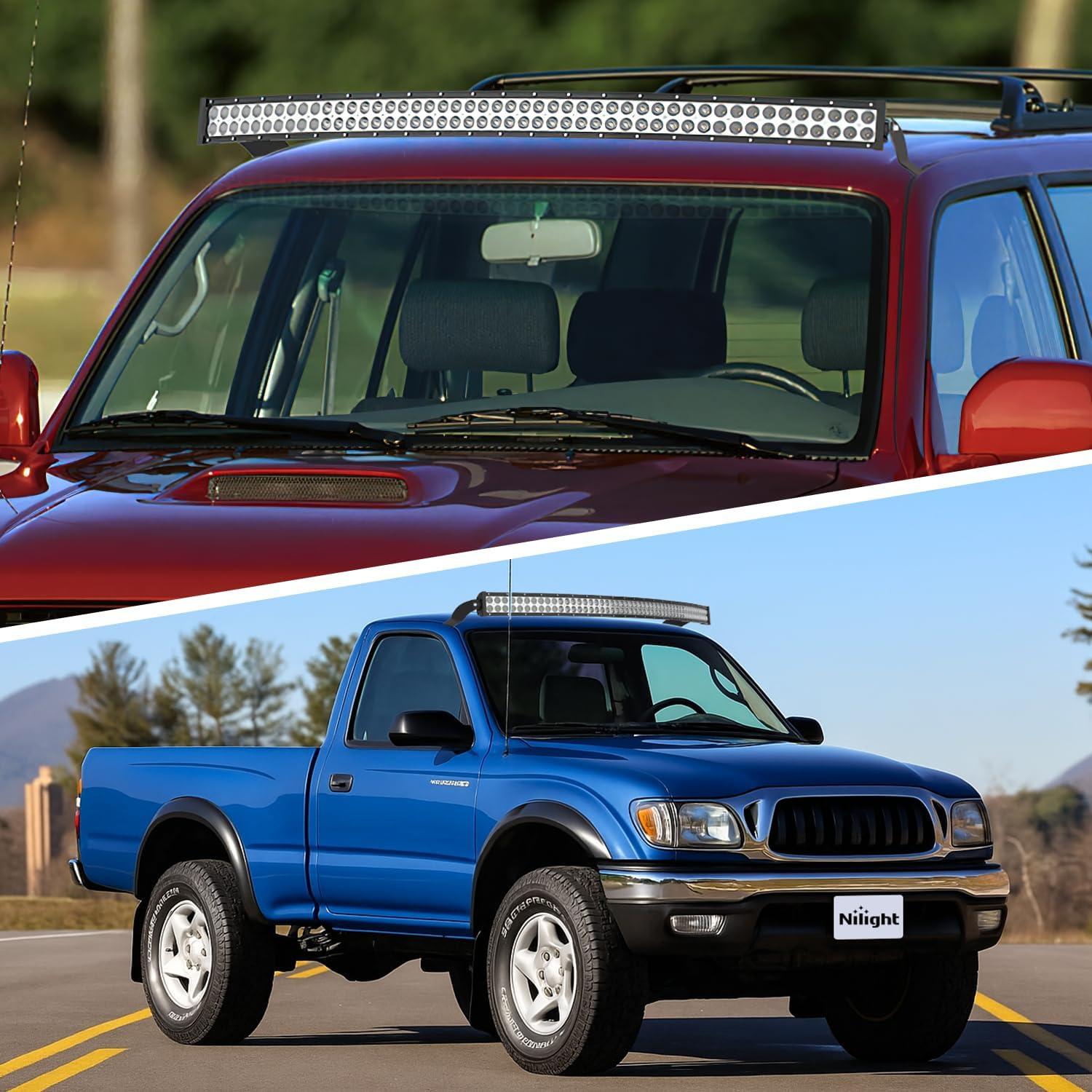 imageNilight 42 inch Curved LED Light Bar Bracket Mounting Upper Windshield Roof Cab Brackets Compatible with Toyota Tacoma 19952004 Fit 4Runner 1995 1996 1997 1998 1999 2000 2001 2002