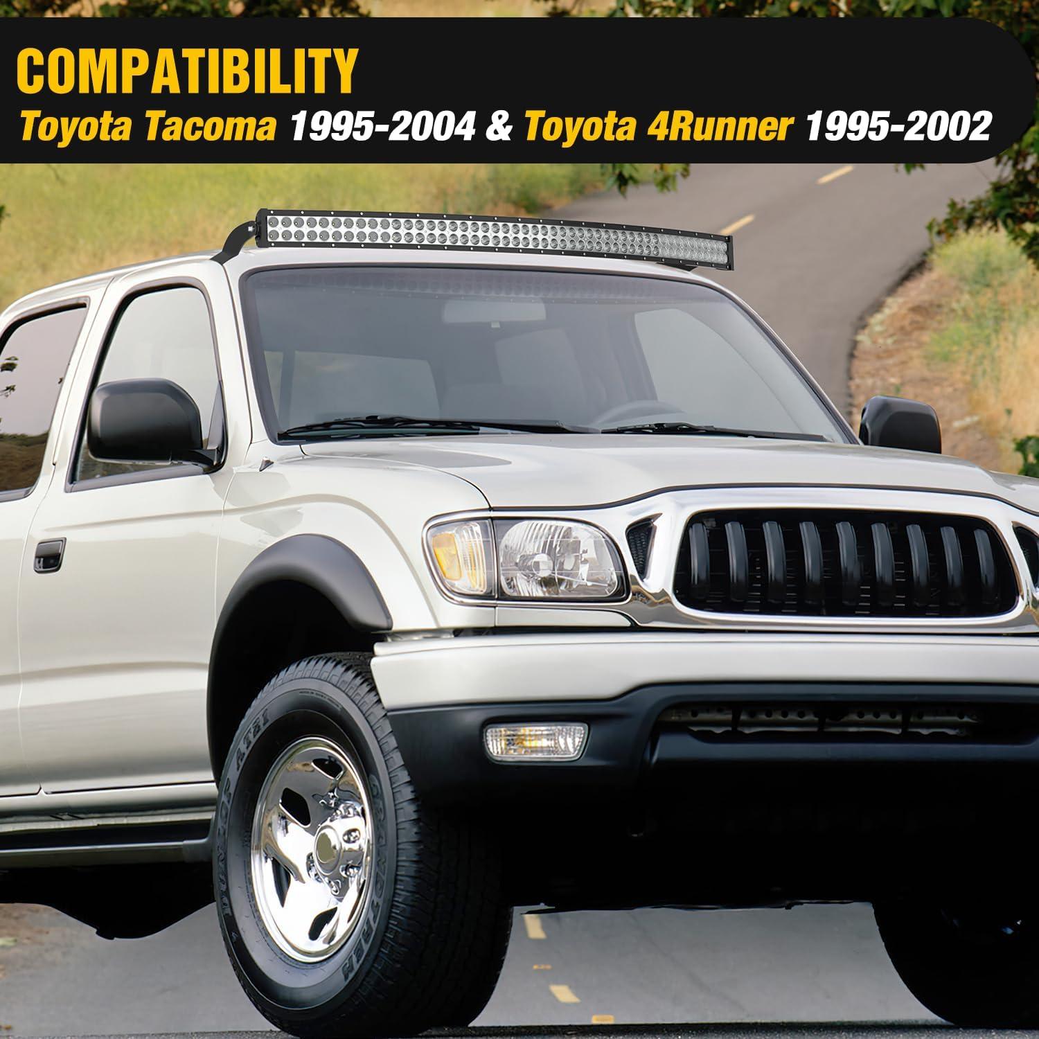imageNilight 42 inch Curved LED Light Bar Bracket Mounting Upper Windshield Roof Cab Brackets Compatible with Toyota Tacoma 19952004 Fit 4Runner 1995 1996 1997 1998 1999 2000 2001 2002