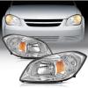 Nilight Headlight Assembly Compatible with 2005 2006 2007 2008 2009 2010 Chevy Cobalt 05-09 Pontiac Pickup Truck Replacement Headlamp Chrome Housing Amber Reflector Driver and Passenger Side(Chrome Housing+ Amber Reflector)