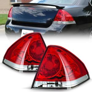 Nilight Headlight Assembly Compatible with 2006 2007 2008 2009 2010 2011 2012 2013 2014 2015 2016 Impala 2006 2007 Monte Carlo Replacement Headlamp Chrome Housing Amber Reflector(Drive Side and Passenger Side)