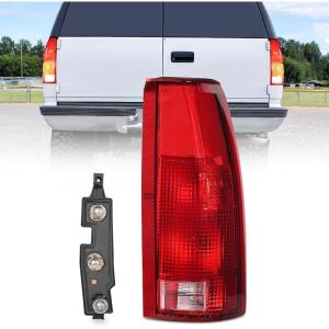 Nilight Headlight Assembly for 1994 1995 1996 1997 1998 Chevy Silverado Tahoe Suburban C10 C/K 1500 2500 3500 Replacement Headlamp Black Housing Amber Reflector Bumper Corner Lamp(Passenger Side)