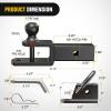 Nilight 3 in 1 ATV UTV Multi Hitch Mount with 2 Inch Receiver 1-7/8 inch Ball Hitch Rated 2000 LBS Winch Strap Loop Rated 5000 LBS