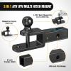 Nilight 3 in 1 ATV UTV Multi Hitch Mount with 2 Inch Receiver 1-7/8 inch Ball Hitch Rated 2000 LBS Winch Strap Loop Rated 5000 LBS