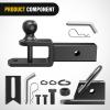 Nilight 3 in 1 ATV UTV Multi Hitch Mount with 2 Inch Receiver 1-7/8 inch Ball Hitch Rated 2000 LBS Winch Strap Loop Rated 5000 LBS