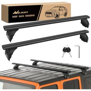 Nilight Roof Rack Cross Bars Fit for Toyota RAV4 2019 2020 2021 2022 2023 Aluminum Rails Crossbars with Anti-Theft Lock for Rooftop Cargo Carrier Luggage Kayak Bike (not for Adventure/TRD Off-Road)(Jeep Wrangler JK JL Gladiator JT 2007-2024)