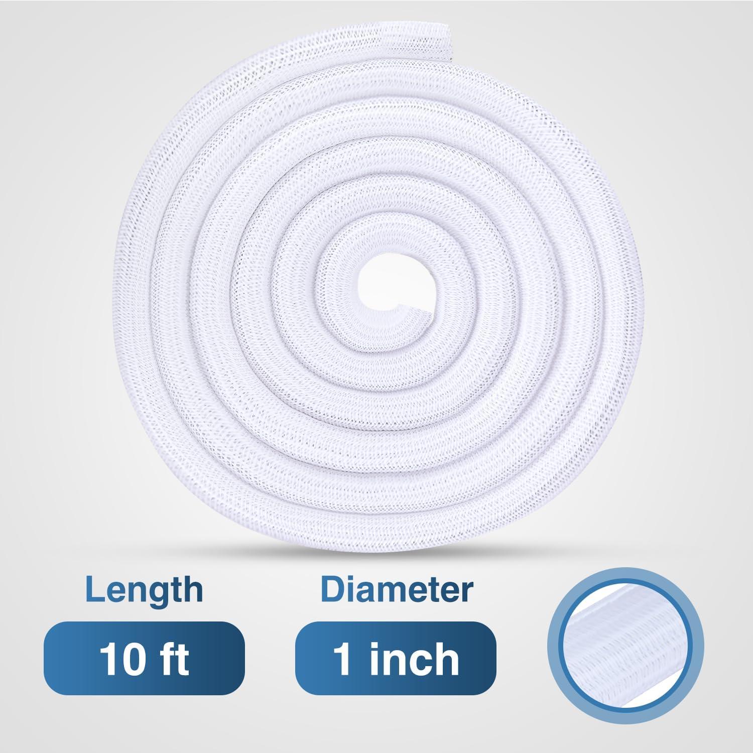 image:imageNilight Cable Sleeve10ft14inch Cord Management Sleeves Braided Sleeving Split Self Wrapping Wire Loom for Computer Electrical Automotive Harness Protector Organizer WhiteWhite