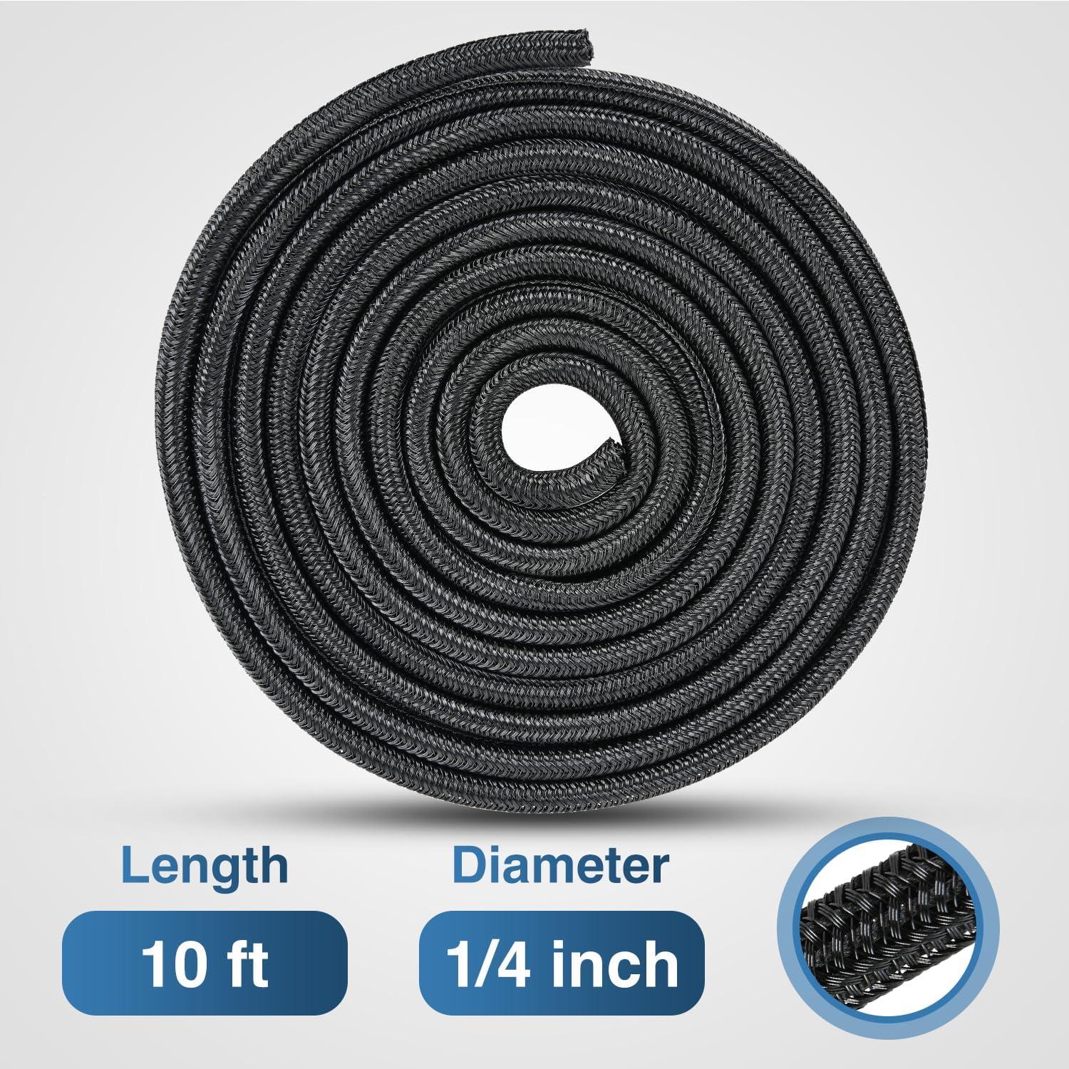 image:imageNilight Cable Sleeve10ft14inch Cord Management Sleeves Braided Sleeving Split Self Wrapping Wire Loom for Computer Electrical Automotive Harness Protector Organizer WhiteBlack