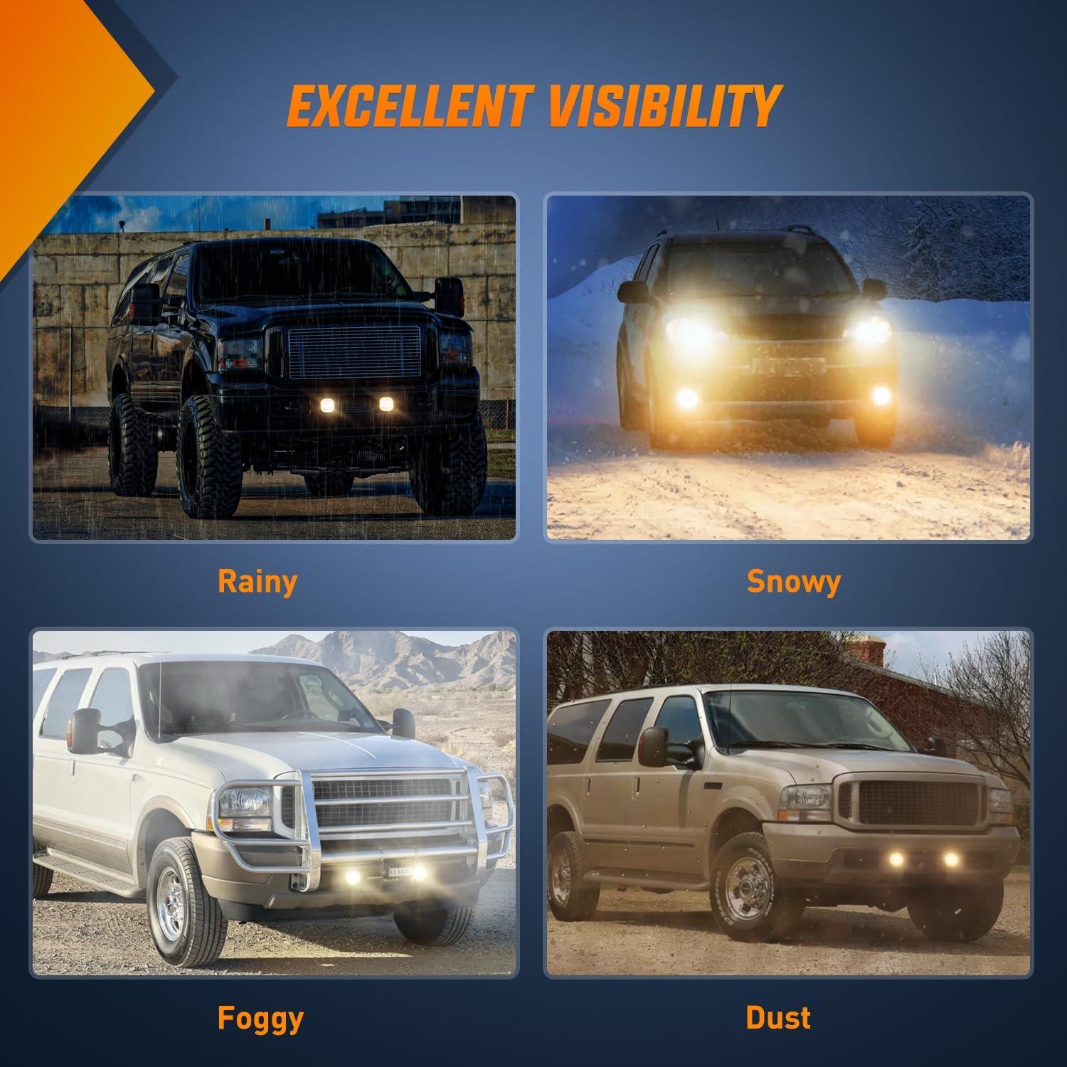 image:imageNilight Fog Light Assembly Compatible with 1999 2000 2001 2002 2003 Ford F150 2004 F150 Heritage 19992003 F250 Super Duty 19992002 Ford Expedition Clear Lens Driver and Passenger Side19992004 Ford F250F550