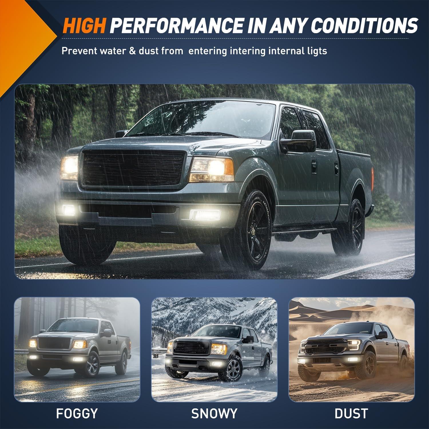 image:imageNilight Fog Light Assembly Compatible with 1999 2000 2001 2002 2003 Ford F150 2004 F150 Heritage 19992003 F250 Super Duty 19992002 Ford Expedition Clear Lens Driver and Passenger Side20042006 F150 Smoke
