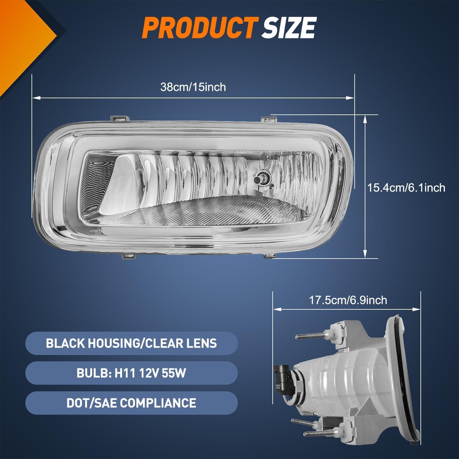 image:imageNilight Fog Light Assembly Compatible with 1999 2000 2001 2002 2003 Ford F150 2004 F150 Heritage 19992003 F250 Super Duty 19992002 Ford Expedition Clear Lens Driver and Passenger Side20042006 F150 Clear