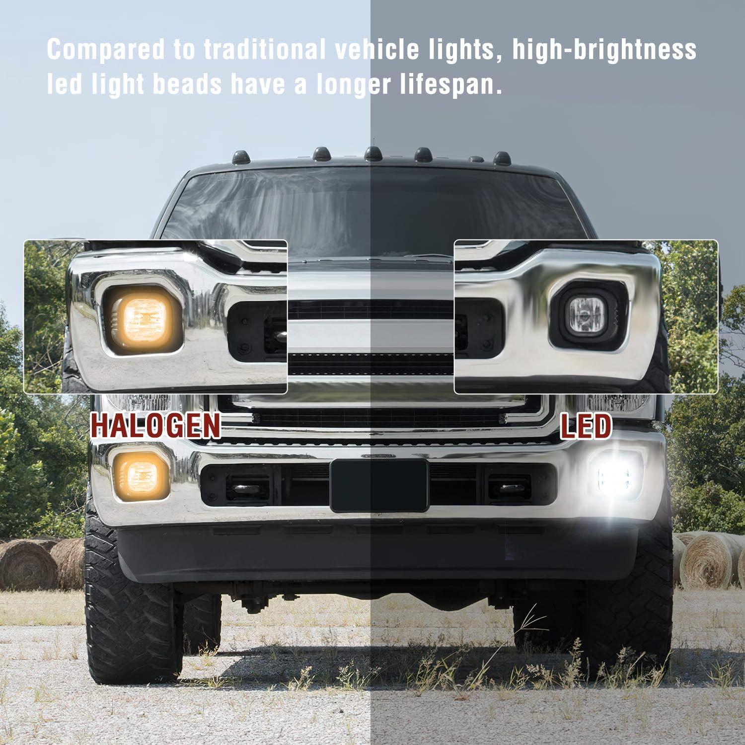 image:imageNilight Fog Light Assembly Compatible with 1999 2000 2001 2002 2003 Ford F150 2004 F150 Heritage 19992003 F250 Super Duty 19992002 Ford Expedition Clear Lens Driver and Passenger Side20112016 F250F550 LED