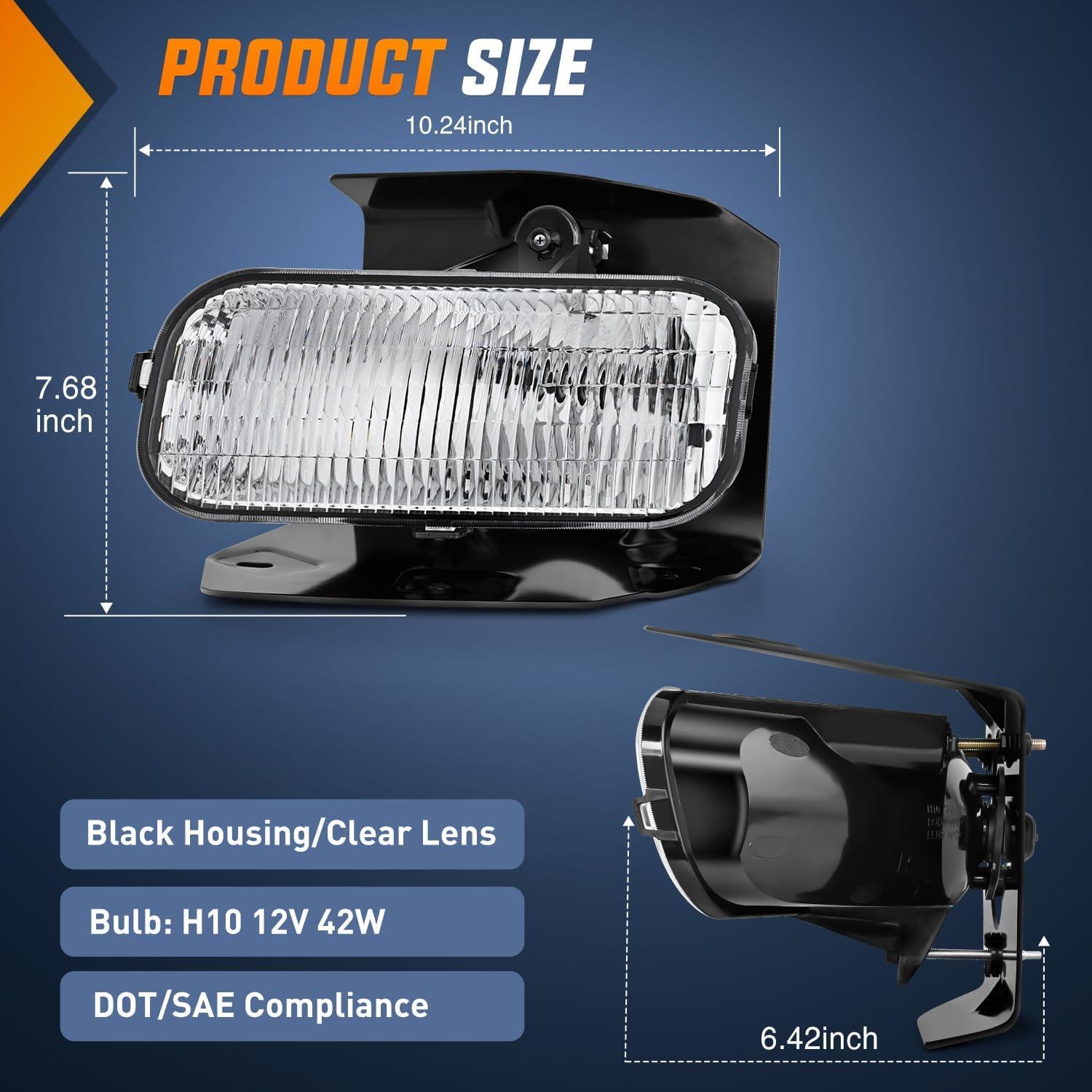 image:imageNilight Fog Light Assembly Compatible with 1999 2000 2001 2002 2003 Ford F150 2004 F150 Heritage 19992003 F250 Super Duty 19992002 Ford Expedition Clear Lens Driver and Passenger Side19992003 Ford F150