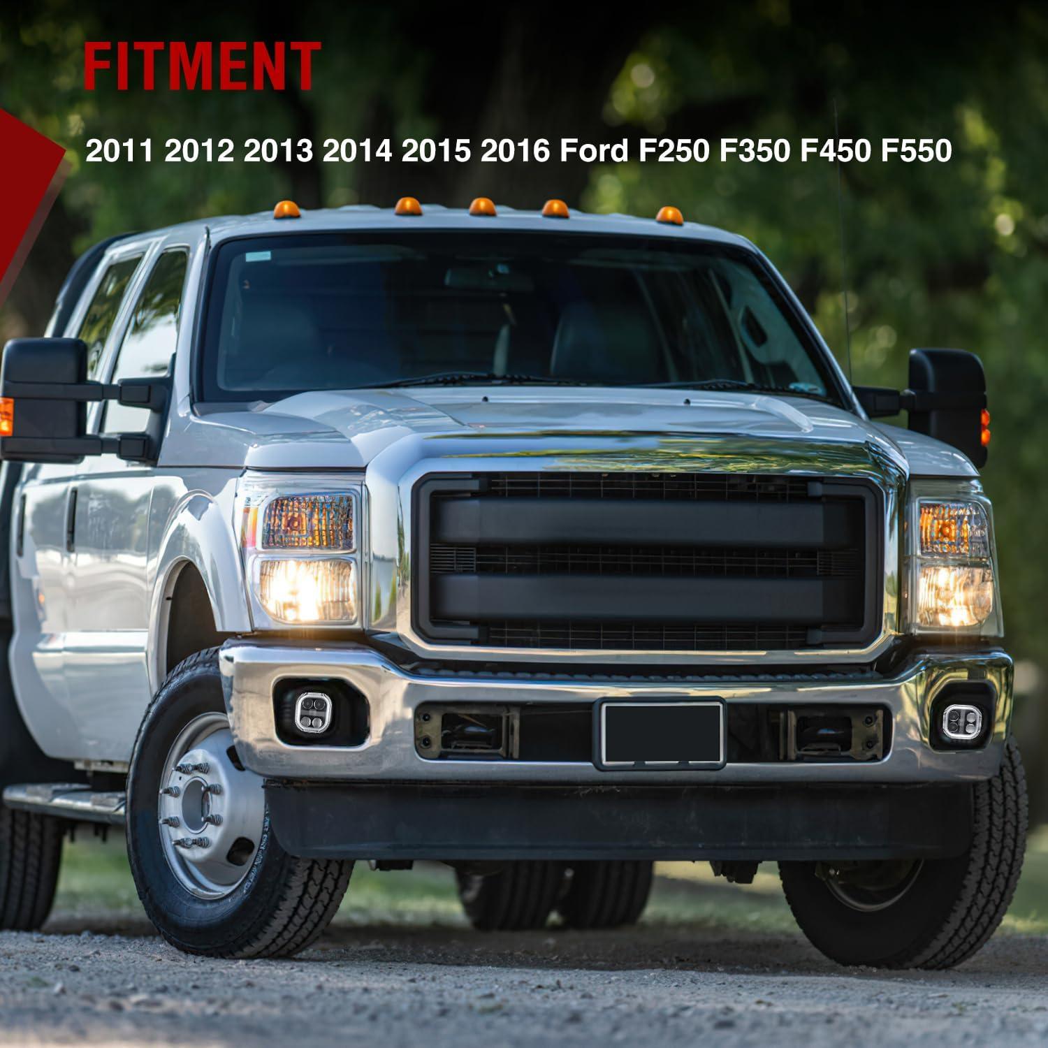 image:imageNilight Fog Light Assembly Compatible with 1999 2000 2001 2002 2003 Ford F150 2004 F150 Heritage 19992003 F250 Super Duty 19992002 Ford Expedition Clear Lens Driver and Passenger Side20112016 F250F550 LED