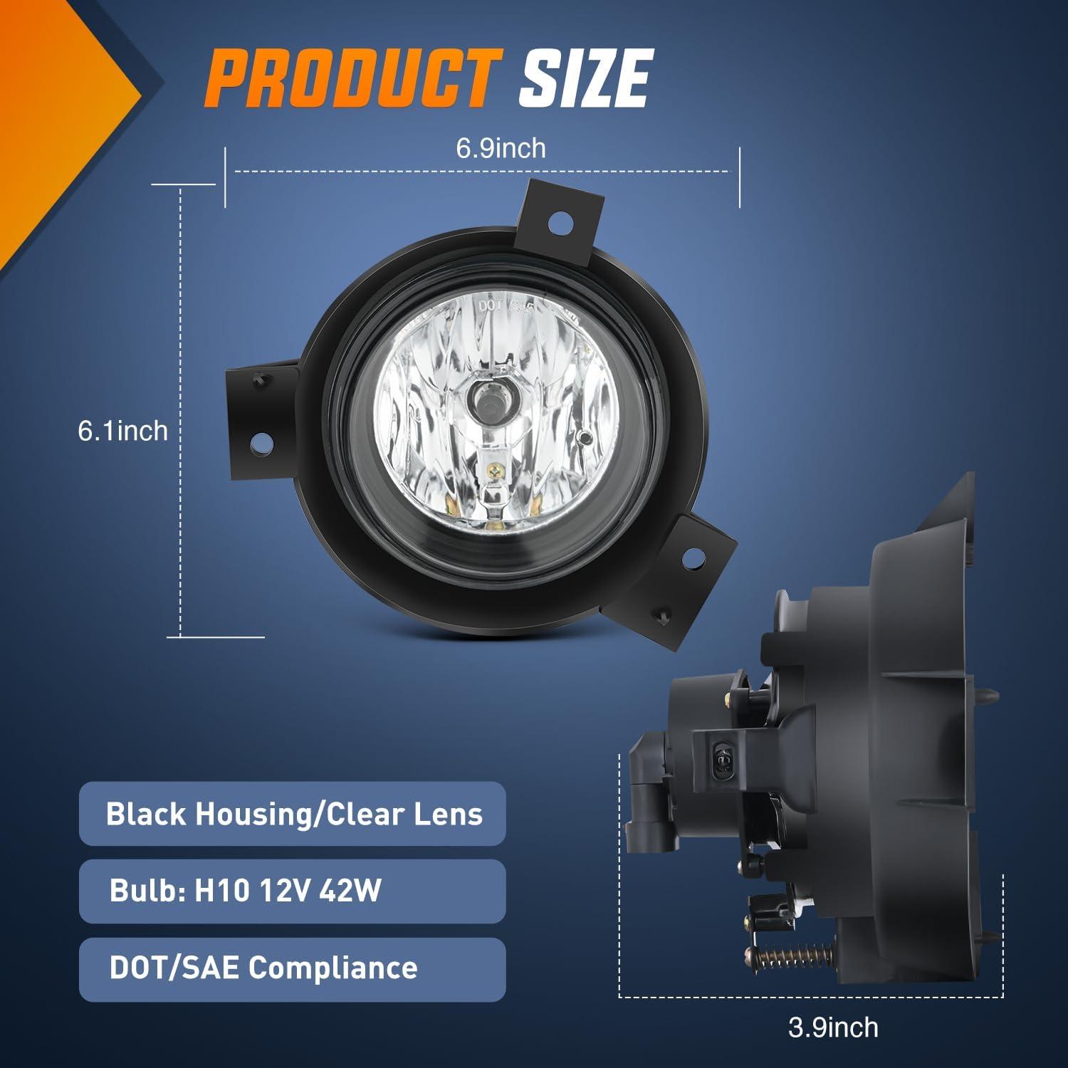 image:imageNilight Fog Light Assembly Compatible with 1999 2000 2001 2002 2003 Ford F150 2004 F150 Heritage 19992003 F250 Super Duty 19992002 Ford Expedition Clear Lens Driver and Passenger Side20012003 Ford Ranger