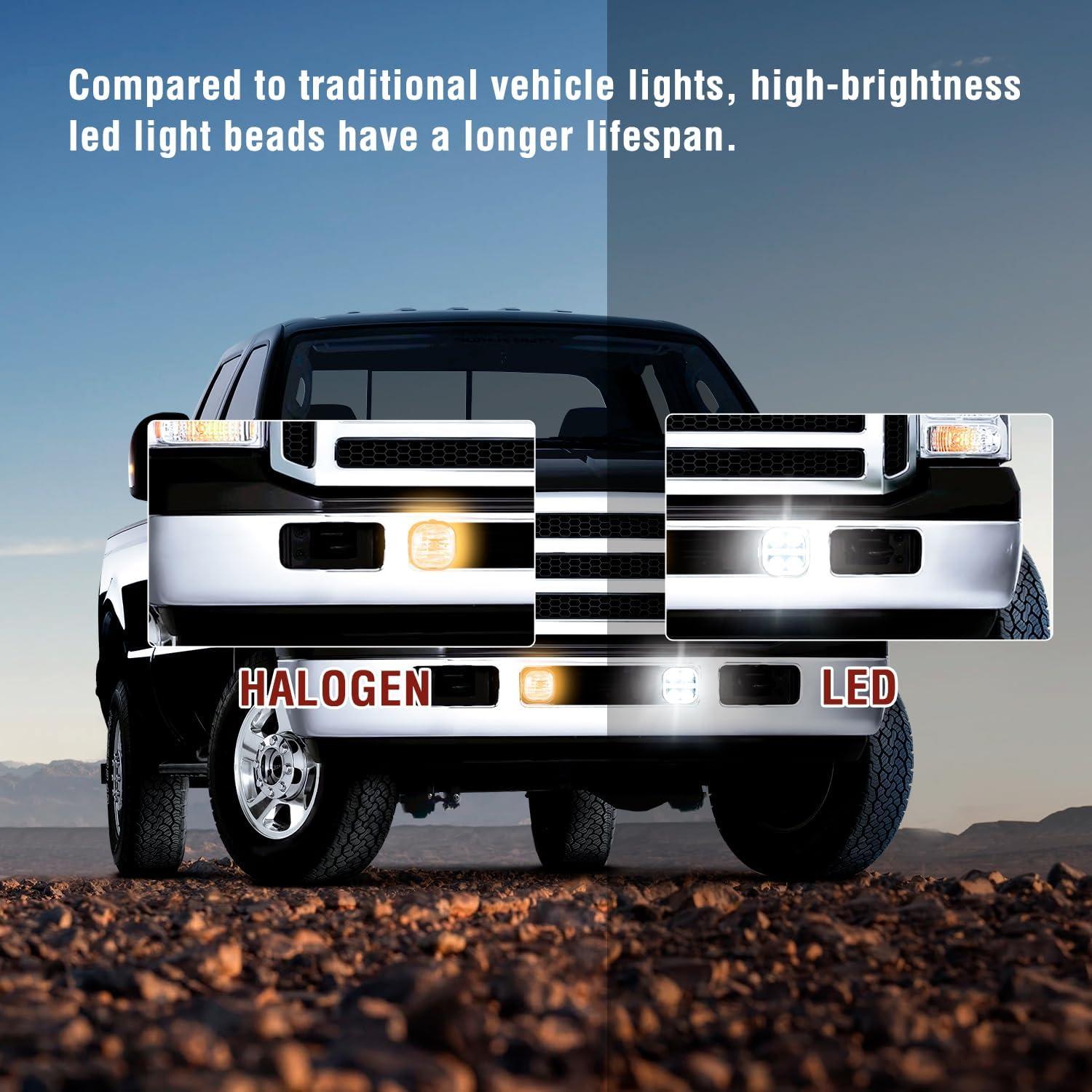 image:imageNilight Fog Light Assembly Compatible with 1999 2000 2001 2002 2003 Ford F150 2004 F150 Heritage 19992003 F250 Super Duty 19992002 Ford Expedition Clear Lens Driver and Passenger Side20052007 F250F550 LED