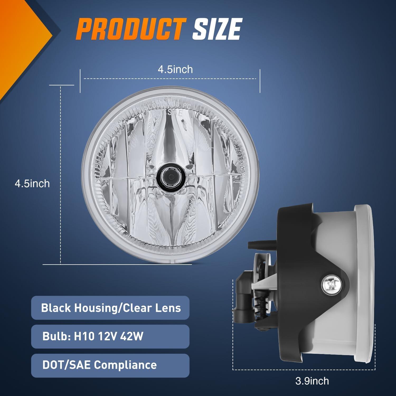 image:imageNilight Fog Light Assembly Compatible with 1999 2000 2001 2002 2003 Ford F150 2004 F150 Heritage 19992003 F250 Super Duty 19992002 Ford Expedition Clear Lens Driver and Passenger Side20072014 Expedition20082011 Ranger