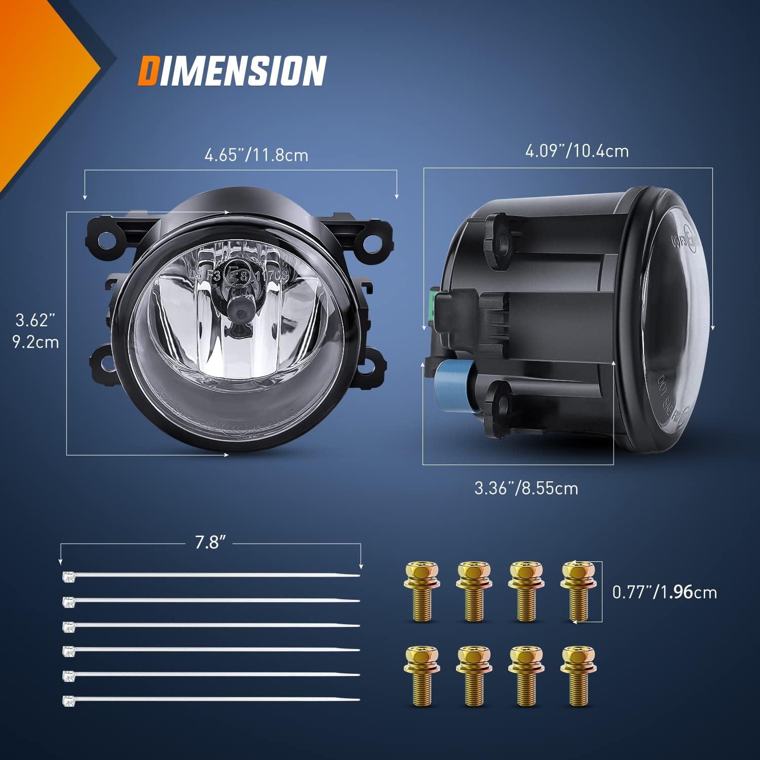 image:imageNilight Fog Light Assembly Compatible with 1999 2000 2001 2002 2003 Ford F150 2004 F150 Heritage 19992003 F250 Super Duty 19992002 Ford Expedition Clear Lens Driver and Passenger Side20052016 Ford